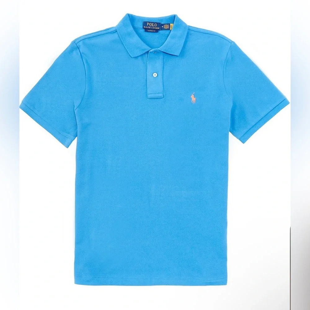 Men’s Ralph Lauren Blue Polo Shirt Classic Style